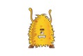 Yellow Monster Happy. Royalty Free Stock Photo