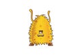 Yellow Monster Irritated. Royalty Free Stock Photo