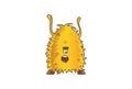 Yellow Monster Shocked. Royalty Free Stock Photo