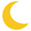 Yellow Moon icon isolated on background. Modern flat pictogram, business, marketing, internet conce-