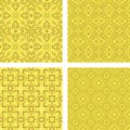 Yellow mosaic background set Royalty Free Stock Photo