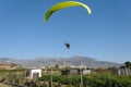 Yellow motor- driven paraglider