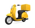 Yellow Motorcycle Delivery Box