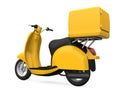 Yellow Motorcycle Delivery Box