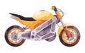 Yellow motorcycle touring street racing naked style motorbike Royalty Free Stock Photo