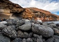 Yellow Mountain (Montana Amarilla) in Costa del Silencio Royalty Free Stock Photo