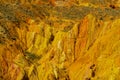 Yellow mountain valley canyon in Kirgyzstan Royalty Free Stock Photo