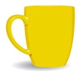 Yellow mug on white. Royalty Free Stock Photo