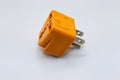 Yellow multi plug adapter