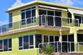 Yellow multi-story holiday house Royalty Free Stock Photo