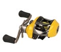 Yellow multiplier fishing reel