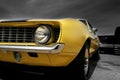 Yellow Muscle Car Royalty Free Stock Photo