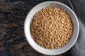 Yellow Mustard Seeds in a Bowl Royalty Free Stock Photo