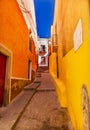 Yellow Narrow Street Guanajuato Mexico