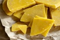 Yellow natural beeswax Royalty Free Stock Photo