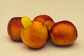 Yellow nectarine fruit with abnormality