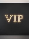 Yellow Neon VIP sign Royalty Free Stock Photo