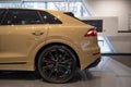 yellow new stylish electric Audi SQ8 all-wheel drive sports crossover K3 class, German Volkswagen Group, automotive industry,