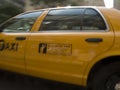 Yellow New York taxicab Royalty Free Stock Photo