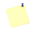 Yellow note over white background Royalty Free Stock Photo