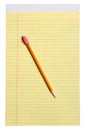 Yellow Note Pad With Pencil