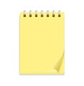 Yellow note paper and rings Royalty Free Stock Photo