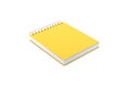 Yellow Notebook 3d Rendering on white Royalty Free Stock Photo