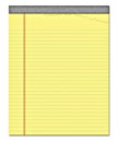 Yellow notepad note paper Royalty Free Stock Photo