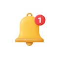 Notification Bell Icon: Vector for Alerts and Subscriptions Royalty Free Stock Photo