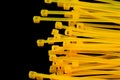 Yellow Nylon Cable Ties Royalty Free Stock Photo