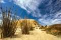 Yellow ochre hills in Portugal