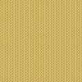 Yellow ochre knit seamless vector texture pattern