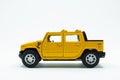 Yellow off road car toy on white background Royalty Free Stock Photo