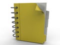 Yellow office notebook