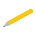 Yellow office pencil icon, isometric style