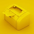 Yellow Office Printer. 3D illustration
