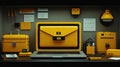 Yellow Office Setup, Digital Workspace