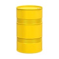 Yellow Oil Drum Isolated