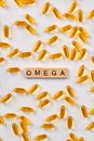 Yellow omega pills.