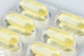 Yellow omega three tablets in one pack