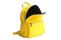 Yellow open backpack