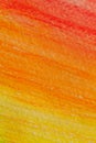 Yellow-orange background. Watercolor warm background. Abstract hand painted watercolor pencils background Royalty Free Stock Photo