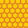 Yellow, orange beehive background. Honeycomb, bees hive cells pattern. Royalty Free Stock Photo