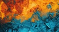 Yellow orange blue abstract grunge background. Toned rock surface texture Royalty Free Stock Photo