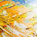 Yellow orange brush strokes Royalty Free Stock Photo