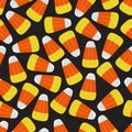 Yellow and Orange Candy Corn Square Seamless Vector Illustration 2 Royalty Free Stock Photo