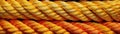 Yellow Orange Close Up Very Detailed Pattern Of Ropes Panoramic Banner. Generative AI