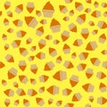 Yellow orange cream cupcake seamless pattern