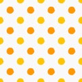 Yellow and orange doodle polka dots seamless pattern Royalty Free Stock Photo