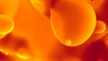 yellow and orange fantastic morphed liquid like lava lamp - abstract 3D rendering